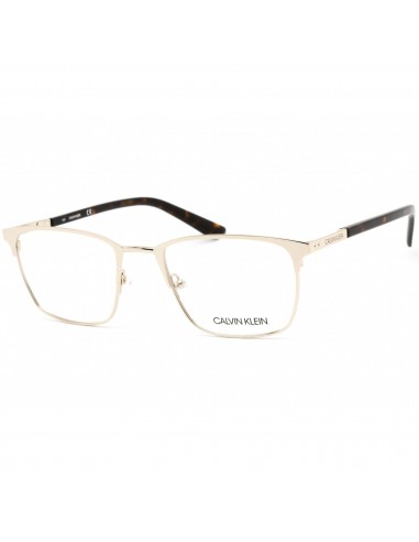 Calvin Klein Men's Eyeglasses - Shiny Gold Rectangular Full Rim Frame | CK19311 717 meilleur choix