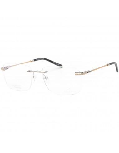 Charriol Men's Eyeglasses - Shiny Silver/Gold Rectangular Shaped Frame | PC75085 C02 Pour