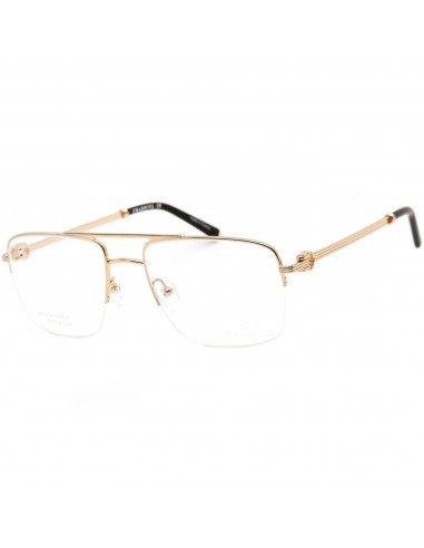 Charriol Men's Eyeglasses - Shiny Light Gold/Black Aviator Shape Frame | PC75080 C03 rembourrage situé sous