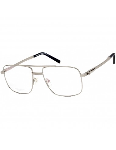 Charriol Men's Eyeglasses - Full Rim Brushed Silver Square Shaped Frame | PC75037 C06 Faites des économies