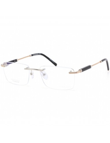 Charriol Men's Eyeglasses - Rimless Shiny Silver/Gold Titanium Frame | PC75072 C02 le des métaux précieux