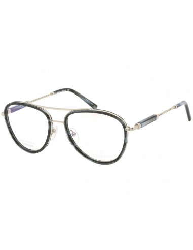 Charriol Men's Eyeglasses - Shiny Silver and Grey Aviator Shaped Frame | PC75070 C02 le concept de la Pate a emporter 