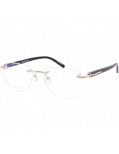 Charriol Men's Eyeglasses - Rimless Shiny Silver/Gold/ Black Oval Frame | PC75069 C02 Voir les baskets