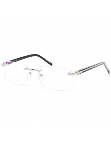 Charriol Men's Eyeglasses - Rimless Shiny Silver/Black Titanium Frame | PC75074 C02 de l' environnement