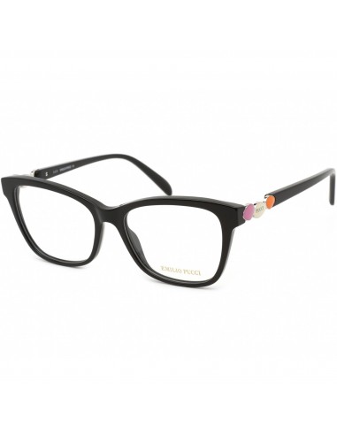 Emilio Pucci Women's Eyeglasses - Shiny Black Rectangular Plastic Frame | EP5150 001 hantent personnes