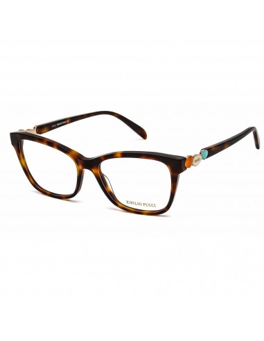 Emilio Pucci Women's Eyeglasses - Dark Havana Plastic Cat Eye Full Rim | EP5150 052 pas cher 