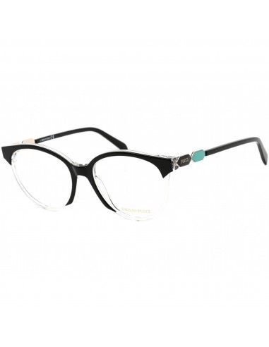 Emilio Pucci Women's Eyeglasses - Black and Crystal Oval Plastic Frame | EP5184 003 outlet