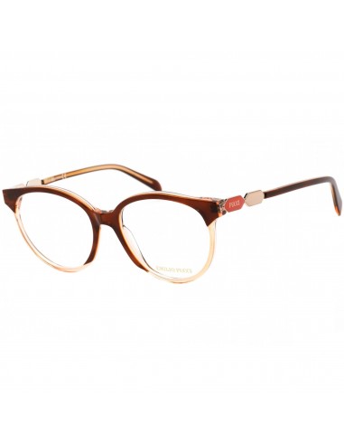 Emilio Pucci Women's Eyeglasses - Havana and Orange Oval Plastic Frame | EP5184 056 online