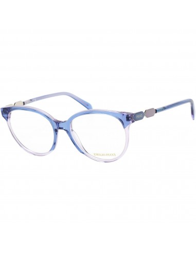 Emilio Pucci Women's Eyeglasses - Light Blue and Light Grey Oval Frame | EP5184 086 online