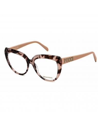 Emilio Pucci Women's Eyeglasses - Coloured Havana Frame Clear Demo Lens | EP5173 055 Les magasins à Paris et en Île-de-France