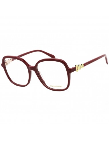 Emilio Pucci Women's Eyeglasses - Shiny Red Square Shaped Plastic Frame | EP5177 066 livraison gratuite