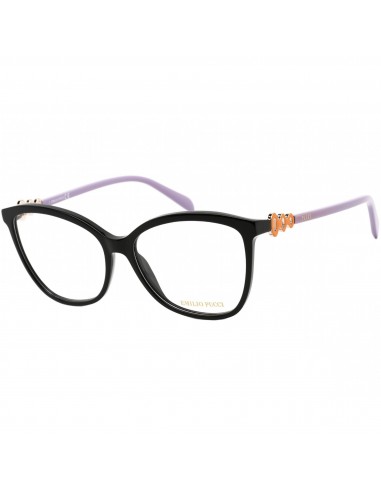 Emilio Pucci Women's Eyeglasses - Shiny Black and Purple Cat Eye Frame | EP5178 001 de pas cher