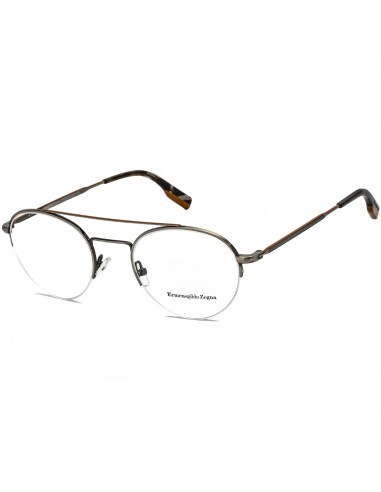 Ermenegildo Zegna Men's Eyeglasses - Antique Gunmetal and Brown Frame | EZ5131 008 50% de réduction en Octobre 2024