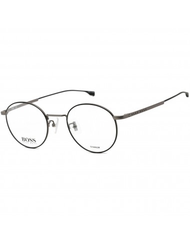 Hugo Boss Men's Eyeglasses - Ruthenium and Matte Black Round Frame | 0993/F 0TI7 00 rembourrage situé sous