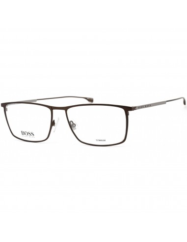 Hugo Boss Unisex Eyeglasses - Matte Brown/Silver Titanium Frame | BOSS 0976 04IN 00 l'évolution des habitudes 