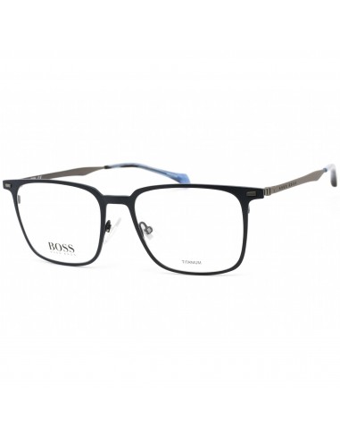 Hugo Boss Unisex Eyeglasses - Matte Blue and Grey Titanium Frame | BOSS 1096 0FLL 00 est présent 