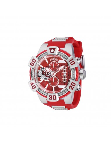 Invicta Men's Watch - NFL Kansas City Chiefs Chronograph Red Rubber Strap | 41576 la chaussure