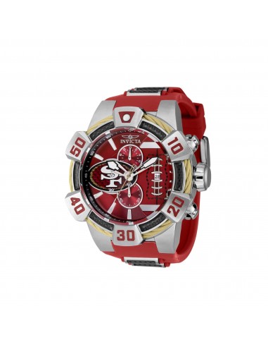 Invicta Men's Watch - NFL San Francisco 49ers Chronograph Red Rubber Strap | 41579 en stock