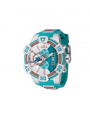 Invicta Men's Watch - NFL Miami Dolphins Chrono Blue Silicone Rubber Strap | 41581 Voir les baskets