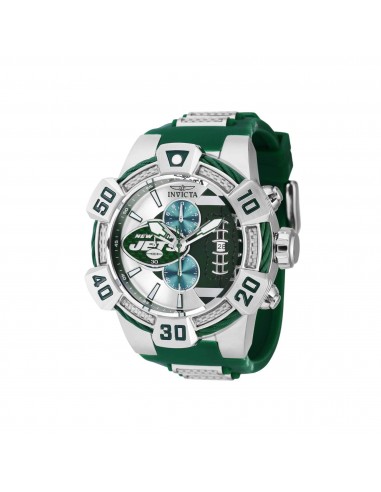 Invicta Men's Watch - NFL New York Jets Chrono Green Silicone Rubber Strap | 41585 Venez acheter