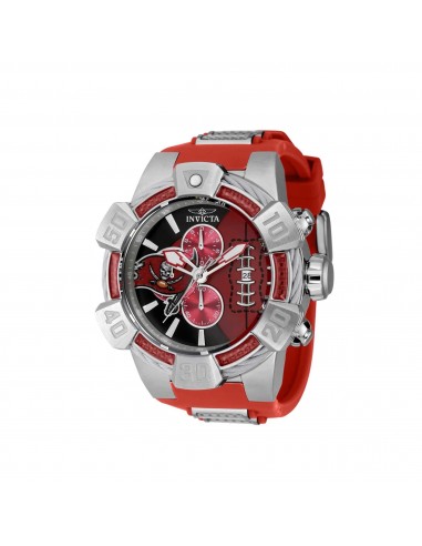 Invicta Men's Watch - NFL Tampa Bay Buccaneers Chronograph Red Rubber Strap | 41589 chez Cornerstreet bien 