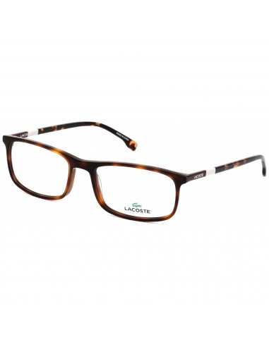 Lacoste Men's Eyeglasses - Clear Demo Lens Havana Rectangular Frame | L2808 214 Venez acheter