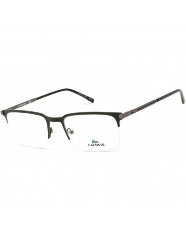 Lacoste Unisex Eyeglasses - Green and Grey Rectangular Shape Metal Frame | L2268 315 store