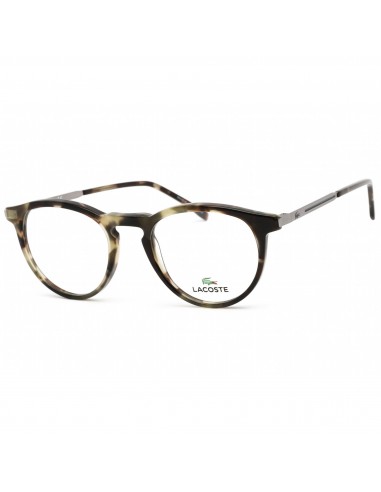 Lacoste Unisex Eyeglasses - Havana Khaki and Silver Round Plastic Frame | L2872 220 est présent 