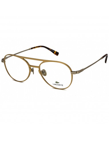 Lacoste Men's Eyeglasses - Clear Demo Lens Gold/Silver Aviator Frame | L2274E 714 Dans la société mordern