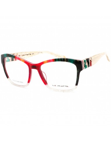 La Matta Women's Eyeglasses - Multicolor Plastic Material Cat Eye | LMV3238 04-09 Faites des économies