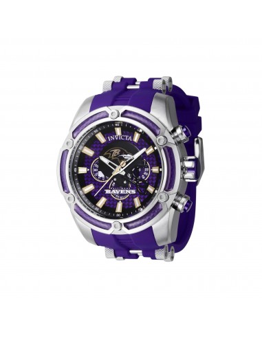 Invicta Men's Watch - NFL Baltimore Ravens Chronograph Purple Rubber Strap | 41877 Comparez et commandez 