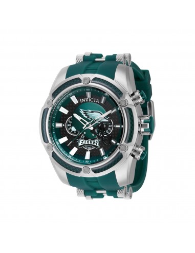 Invicta Men's Watch - NFL Philadelphia Eagles Chrono Dark Green Rubber Strap | 41920 ou a consommer sur place