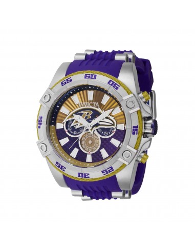 Invicta Men's Chronograph Watch - NFL Baltimore Ravens Silver and Blue Strap | 41968 vous aussi creer 